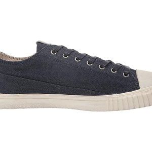 Vulcanized denim low top indigo shoes